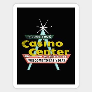 Retro Vintage Casino Center Downtown Las Vegas Sticker